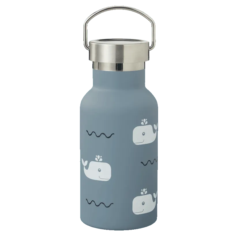 Wasserflasche / Thermosflasche 350 ml - Wal von Fresk mit normalen Deckel
