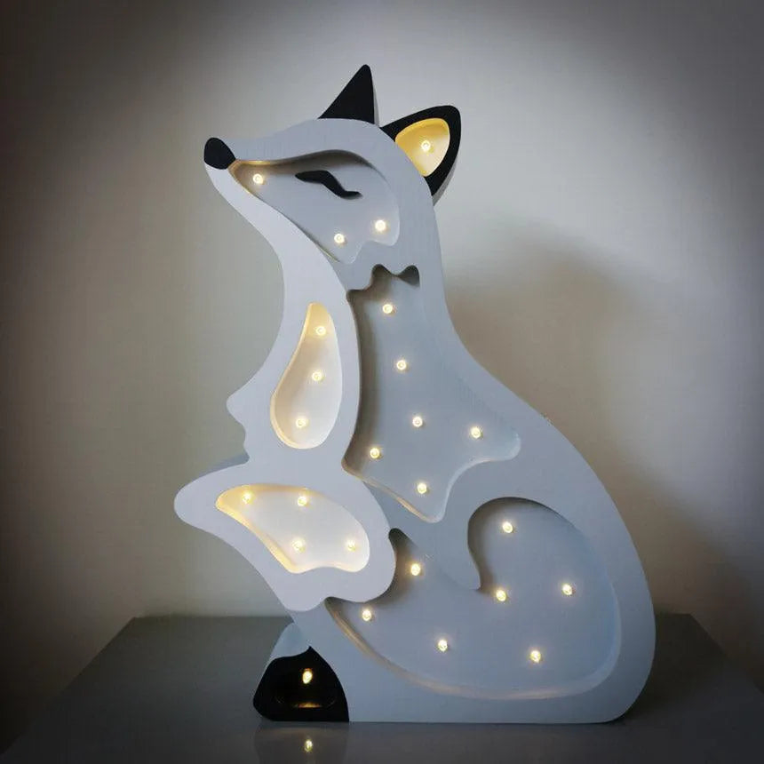 Lumimi Kinderlampe Fuchs - Grau