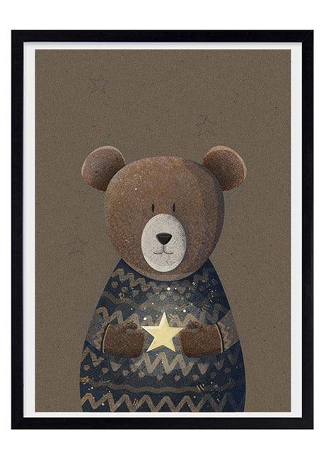 OliOli Vintage Poster für Kinderzimmer Teddybär - Nook d Mel