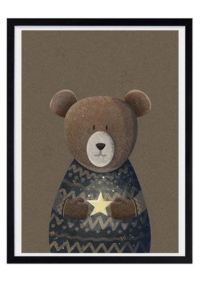 OliOli Vintage Poster für Kinderzimmer Teddybär - Nook d Mel