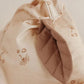 Sitzsack - Samt - Puderbeige - Birne